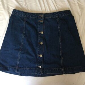 Denim Button Up Skirt